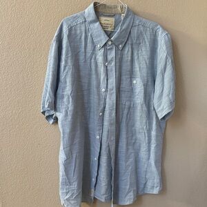 Weatherproof Light Blue Casual Button Down Shirt